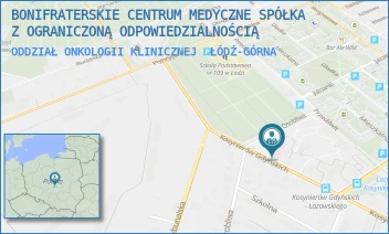 ODDZIAŁ ONKOLOGII KLINICZNEJ - BONIFRATERSKIE CENTRUM MEDYCZNE SPÓŁKA Z OGRANICZONĄ ODPOWIEDZIALNOŚCIĄ - UL. KOSYNIERÓW GDYŃSKICH 61,  ŁÓDŹ-GÓRNA