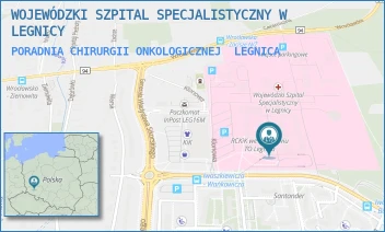 PORADNIA CHIRURGII ONKOLOGICZNEJ - WOJEWÓDZKI SZPITAL SPECJALISTYCZNY W LEGNICY - UL. JAROSŁAWA IWASZKIEWICZA 5,  LEGNICA