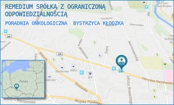 PORADNIA ONKOLOGICZNA - REMEDIUM SPÓŁKA Z OGRANICZONĄ ODPOWIEDZIALNOŚCIĄ - UL. HENRYKA SIENKIEWICZA 8,  BYSTRZYCA KŁODZKA