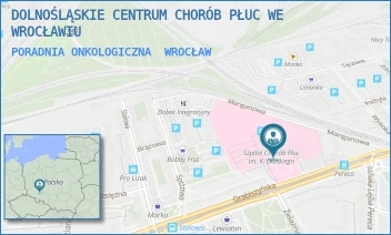 PORADNIA ONKOLOGICZNA - DOLNOŚLĄSKIE CENTRUM CHORÓB PŁUC WE WROCŁAWIU - GRABISZYŃSKA  105,  WROCŁAW