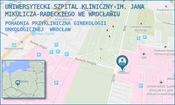PORADNIA PRZYKLINICZNA GINEKOLOGII ONKOLOGICZNEJ - UNIWERSYTECKI SZPITAL KLINICZNY IM. JANA MIKULICZA-RADECKIEGO WE WROCŁAWIU - UL. BOROWSKA 213,  WROCŁAW