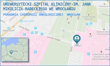 PORADNIA CHIRURGII ONKOLOGICZNEJ - UNIWERSYTECKI SZPITAL KLINICZNY IM. JANA MIKULICZA-RADECKIEGO WE WROCŁAWIU - UL. BOROWSKA 213,  WROCŁAW