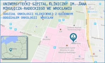 ODDZIAŁ ONKOLOGII KLINICZNEJ Z DZIENNYM ODDZIAŁEM ONKOLOGII - UNIWERSYTECKI SZPITAL KLINICZNY IM. JANA MIKULICZA-RADECKIEGO WE WROCŁAWIU - UL. BOROWSKA 213,  WROCŁAW
