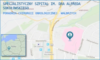PORADNIA CHIRURGII ONKOLOGICZNEJ - SPECJALISTYCZNY SZPITAL IM. DRA ALFREDA SOKOŁOWSKIEGO - UL. SOKOŁOWSKIEGO 4,  WAŁBRZYCH
