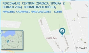 PORADNIA CHIRURGII ONKOLOGICZNEJ - REGIONALNE CENTRUM ZDROWIA SPÓŁKA Z OGRANICZONĄ ODPOWIEDZIALNOŚCIĄ - UL. GEN.JÓZEFA BEMA 5-6,  LUBIN