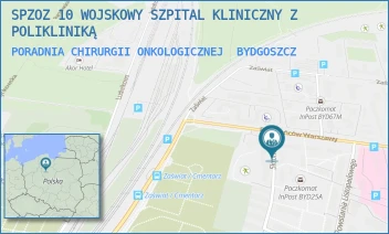 PORADNIA CHIRURGII ONKOLOGICZNEJ - SPZOZ 10 WOJSKOWY SZPITAL KLINICZNY Z POLIKLINIKĄ - POWSTAŃCÓW WARSZAWY 5,  BYDGOSZCZ