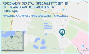 PORADNIA CHIRURGII ONKOLOGICZNEJ - REGIONALNY SZPITAL SPECJALISTYCZNY IM. DR  WŁADYSŁAWA BIEGAŃSKIEGO W GRUDZIĄDZU - RYDYGIERA 15/17,  GRUDZIĄDZ