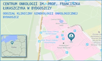 ODDZIAŁ KLINICZNY GINEKOLOGII ONKOLOGICZNEJ - CENTRUM ONKOLOGII IM. PROF. FRANCISZKA ŁUKASZCZYKA W BYDGOSZCZY - DR. I.ROMANOWSKIEJ 2,  BYDGOSZCZ