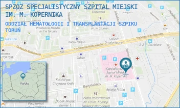 ODDZIAŁ HEMATOLOGII I TRANSPLANTACJI SZPIKU - SPZOZ SPECJALISTYCZNY SZPITAL MIEJSKI IM. M. KOPERNIKA - BATOREGO 17/19,  TORUŃ