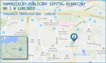 PORADNIA ONKOLOGICZNA - UNIWERSYTECKI SZPITAL KLINICZNY NR 1 W LUBLINIE - RADZIWIŁŁOWSKA 13,  LUBLIN
