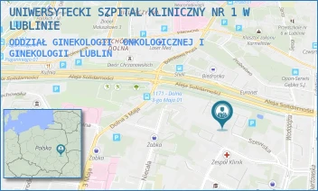 ODDZIAŁ GINEKOLOGII  ONKOLOGICZNEJ I GINEKOLOGII - UNIWERSYTECKI SZPITAL KLINICZNY NR 1 W LUBLINIE - ALEJA SOLIDARNOŚCI 8,  LUBLIN