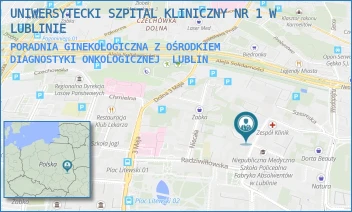 PORADNIA GINEKOLOGICZNA Z OŚRODKIEM DIAGNOSTYKI ONKOLOGICZNEJ - UNIWERSYTECKI SZPITAL KLINICZNY NR 1 W LUBLINIE - STANISŁAWA STASZICA 14A,  LUBLIN