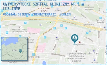 ODDZIAŁ DZIENNY CHEMIOTERAPII - UNIWERSYTECKI SZPITAL KLINICZNY NR 1 W LUBLINIE - STANISŁAWA STASZICA 16,  LUBLIN