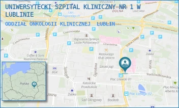ODDZIAŁ ONKOLOGII KLINICZNEJ - UNIWERSYTECKI SZPITAL KLINICZNY NR 1 W LUBLINIE - RADZIWIŁŁOWSKA 13,  LUBLIN