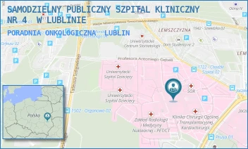 PORADNIA ONKOLOGICZNA - UNIWERSYTECKI SZPITAL KLINICZNY NR 4 W LUBLINIE - DR. K. JACZEWSKIEGO 8,  LUBLIN
