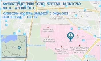 KLINICZNY ODDZIAŁ UROLOGII I ONKOLOGII UROLOGICZNEJ - UNIWERSYTECKI SZPITAL KLINICZNY NR 4 W LUBLINIE - DR. K. JACZEWSKIEGO 8,  LUBLIN