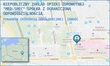 PORADNIA CHIRURGII ONKOLOGICZNEJ - NIEPUBLICZNY ZAKŁAD OPIEKI ZDROWOTNEJ "MED-SPEC" SPÓŁKA Z OGRANICZONĄ ODPOWIEDZIALNOŚCIĄ - KILIŃSKIEGO 4,  ZAMOŚĆ