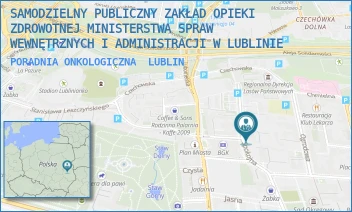 PORADNIA ONKOLOGICZNA - SAMODZIELNY PUBLICZNY ZAKŁAD OPIEKI ZDROWOTNEJ MINISTERSTWA SPRAW WEWNĘTRZNYCH I ADMINISTRACJI W LUBLINIE - SPOKOJNA 3,  LUBLIN