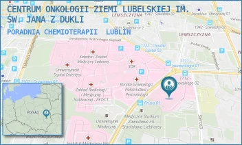PORADNIA CHEMIOTERAPII - CENTRUM ONKOLOGII ZIEMI LUBELSKIEJ IM. ŚW. JANA Z DUKLI - DRA KAZIMIERZA JACZEWSKIEGO 7,  LUBLIN