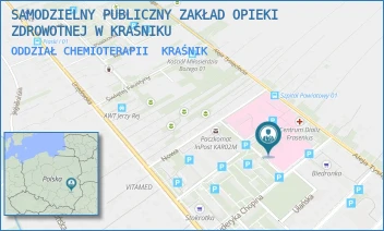 ODDZIAŁ CHEMIOTERAPII - SAMODZIELNY PUBLICZNY ZAKŁAD OPIEKI ZDROWOTNEJ W KRAŚNIKU - CHOPINA 13,  KRAŚNIK