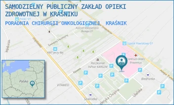 PORADNIA CHIRURGII ONKOLOGICZNEJ - SAMODZIELNY PUBLICZNY ZAKŁAD OPIEKI ZDROWOTNEJ W KRAŚNIKU - CHOPINA 13,  KRAŚNIK