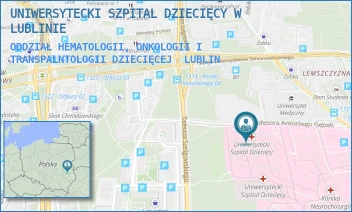 ODDZIAŁ HEMATOLOGII, ONKOLOGII I TRANSPALNTOLOGII DZIECIĘCEJ - UNIWERSYTECKI SZPITAL DZIECIĘCY W LUBLINIE - PROF. ANTONIEGO GĘBALI 6,  LUBLIN