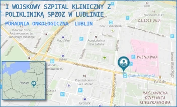 PORADNIA ONKOLOGICZNA - 1 WOJSKOWY SZPITAL KLINICZNY Z POLIKLINIKĄ SPZOZ W LUBLINIE - AL. RACŁAWICKIE 23,  LUBLIN