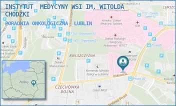 PORADNIA ONKOLOGICZNA - INSTYTUT  MEDYCYNY WSI IM. WITOLDA CHODŹKI - JACZEWSKIEGO 2,  LUBLIN