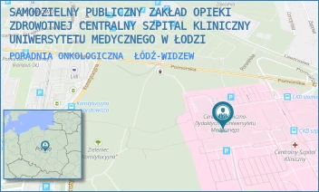 PORADNIA ONKOLOGICZNA - SAMODZIELNY PUBLICZNY ZAKŁAD OPIEKI ZDROWOTNEJ CENTRALNY SZPITAL KLINICZNY UNIWERSYTETU MEDYCZNEGO W ŁODZI - UL. POMORSKA 251,  ŁÓDŹ-WIDZEW