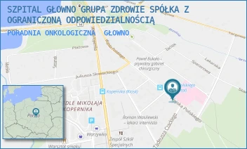 PORADNIA ONKOLOGICZNA - SZPITAL GŁOWNO GRUPA ZDROWIE SPÓŁKA Z OGRANICZONĄ ODPOWIEDZIALNOŚCIĄ - UL. WOJSKA POLSKIEGO 32/34,  GŁOWNO