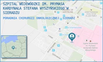 PORADNIA CHIRURGII ONKOLOGICZNEJ - SZPITAL WOJEWÓDZKI IM. PRYMASA KARDYNAŁA STEFANA WYSZYŃSKIEGO W SIERADZU - UL. ARMII KRAJOWEJ 7,  SIERADZ