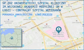 PORADNIA ONKOLOGICZNA - SP ZOZ UNIWERSYTECKI SZPITAL KLINICZNY NR 2 UNIWERSYTETU MEDYCZNEGO  W ŁODZI - UL. STEFANA ŻEROMSKIEGO 113,  ŁÓDŹ-POLESIE