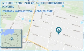 PORADNIA ONKOLOGICZNA - NIEPUBLICZNY ZAKŁAD OPIEKI ZDROWOTNEJ MIKOMED - UL. PŁUGOWA 51/53,  ŁÓDŹ-POLESIE