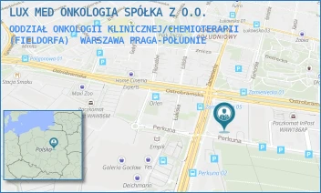 ODDZIAŁ ONKOLOGII KLINICZNEJ/CHEMIOTERAPII (FIELDORFA) - LUX MED ONKOLOGIA SPÓŁKA Z O.O. - GEN. AUGUSTA EMILA FIELDORFA "NILA" 40,  WARSZAWA PRAGA-POŁUDNIE