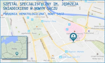 PORADNIA HEMATOLOGICZNA - SZPITAL SPECJALISTYCZNY IM. JĘDRZEJA ŚNIADECKIEGO W NOWYM SĄCZU - UL. MŁYŃSKA 5,  NOWY SĄCZ