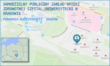 PORADNIA RADIOTERAPII - SAMODZIELNY PUBLICZNY ZAKŁAD OPIEKI ZDROWOTNEJ SZPITAL UNIWERSYTECKI W KRAKOWIE - UL. MACIEJA JAKUBOWSKIEGO 2,  KRAKÓW