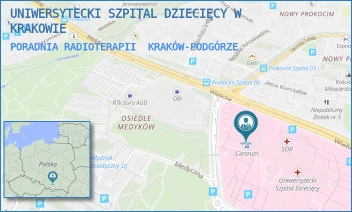 PORADNIA RADIOTERAPII - UNIWERSYTECKI SZPITAL DZIECIĘCY W KRAKOWIE - UL. WIELICKA 265,  KRAKÓW-PODGÓRZE