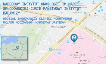 ODDZIAŁ ZACHOWAWCZY KLINIKI NOWOTWORÓW UKŁADU MOCZOWEGO - NARODOWY INSTYTUT ONKOLOGII IM.MARII SKŁODOWSKIEJ-CURIE-PAŃSTWOWY INSTYTUT BADAWCZY - ROENTGENA 5,  WARSZAWA URSYNÓW