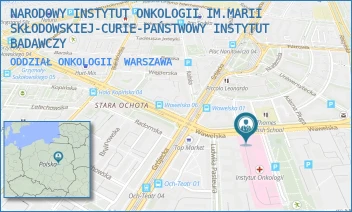 ODDZIAŁ ONKOLOGII - NARODOWY INSTYTUT ONKOLOGII IM.MARII SKŁODOWSKIEJ-CURIE-PAŃSTWOWY INSTYTUT BADAWCZY - WAWELSKA 15,  WARSZAWA