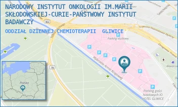 ODDZIAŁ DZIENNEJ CHEMIOTERAPII - NARODOWY INSTYTUT ONKOLOGII IM.MARII SKŁODOWSKIEJ-CURIE-PAŃSTWOWY INSTYTUT BADAWCZY - UL. WYBRZEŻE ARMII KRAJOWEJ 15,  GLIWICE