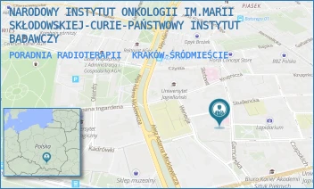 PORADNIA RADIOTERAPII - NARODOWY INSTYTUT ONKOLOGII IM.MARII SKŁODOWSKIEJ-CURIE-PAŃSTWOWY INSTYTUT BADAWCZY - UL. GARNCARSKA 11,  KRAKÓW-ŚRÓDMIEŚCIE