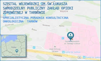 SPECJALISTYCZNA PORADNIA KONSULTACYJNA ONKOLOGICZNA - SZPITAL WOJEWÓDZKI IM.ŚW.ŁUKASZA SAMODZIELNY PUBLICZNY ZAKŁAD OPIEKI ZDROWOTNEJ W TARNOWIE - UL. LWOWSKA 178A,  TARNÓW