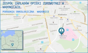 PORADNIA ONKOLOGICZNA - ZESPÓŁ ZAKŁADÓW OPIEKI ZDROWOTNEJ W WADOWICACH - UL. KARMELICKA 5,  WADOWICE