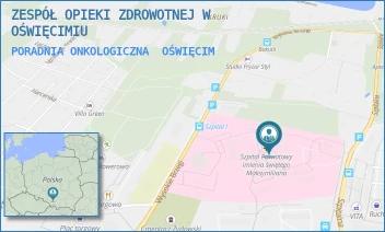 PORADNIA ONKOLOGICZNA - ZESPÓŁ OPIEKI ZDROWOTNEJ W OŚWIĘCIMIU - UL. WYSOKIE BRZEGI 4,  OŚWIĘCIM