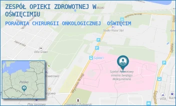 PORADNIA CHIRURGII ONKOLOGICZNEJ - ZESPÓŁ OPIEKI ZDROWOTNEJ W OŚWIĘCIMIU - UL. WYSOKIE BRZEGI 4,  OŚWIĘCIM