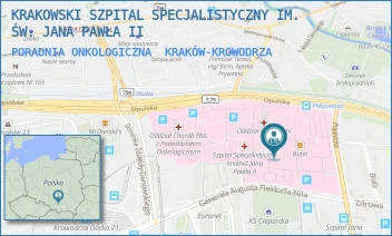 PORADNIA ONKOLOGICZNA - KRAKOWSKI SZPITAL SPECJALISTYCZNY IM. ŚW. JANA PAWŁA II - UL. PRĄDNICKA 80,  KRAKÓW-KROWODRZA
