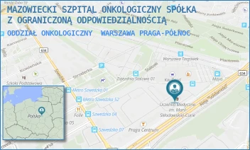 ODDZIAŁ ONKOLOGICZNY - MAZOWIECKI SZPITAL ONKOLOGICZNY SPÓŁKA Z OGRANICZONĄ ODPOWIEDZIALNOŚCIĄ - ALEJA "SOLIDARNOŚCI" 10,  WARSZAWA PRAGA-PÓŁNOC