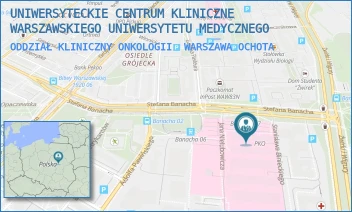 ODDZIAŁ KLINICZNY ONKOLOGII - UNIWERSYTECKIE CENTRUM KLINICZNE WARSZAWSKIEGO UNIWERSYTETU MEDYCZNEGO - STEFANA BANACHA 1A,  WARSZAWA OCHOTA