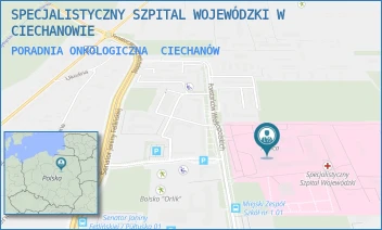 PORADNIA ONKOLOGICZNA - SPECJALISTYCZNY SZPITAL WOJEWÓDZKI W CIECHANOWIE - POWST. WIELKOPOLSKICH 2,  CIECHANÓW