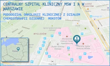PODODDZIAŁ ONKOLOGII KLINICZNEJ Z DZIAŁEM CHEMIOTERAPII DZIENNEJ - CENTRALNY SZPITAL KLINICZNY MSW I A W WARSZAWIE - WOŁOSKA 137,  MOKOTÓW